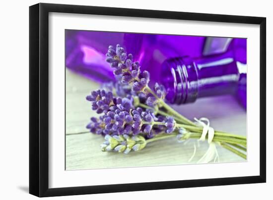 Lavender, Blossoms, Smell, Bottle, Close-Up-Andrea Haase-Framed Photographic Print