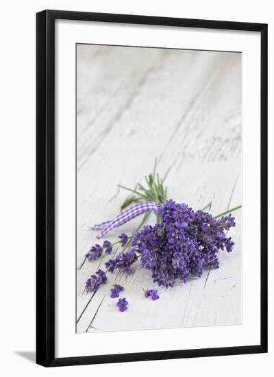 Lavender, Blossoms, Smell, Bunch, Wood-Andrea Haase-Framed Photographic Print