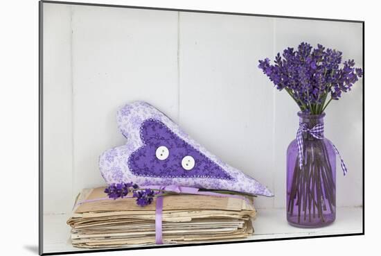 Lavender, Blossoms, Vase, Letters, Heart-Andrea Haase-Mounted Photographic Print