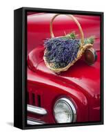 Lavender Bunches Rest on an Old Farm Pickup Truck, Washington, USA-Brent Bergherm-Framed Stretched Canvas