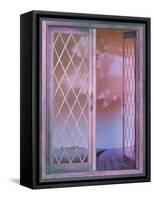 Lavender Cottage-Tina Lavoie-Framed Stretched Canvas