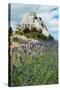 Lavender Field in Front of Ruins of Fortress on a Rock, Les Baux-De-Provence, Bouches-Du-Rhone-null-Stretched Canvas