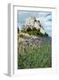Lavender Field in Front of Ruins of Fortress on a Rock, Les Baux-De-Provence, Bouches-Du-Rhone-null-Framed Photographic Print