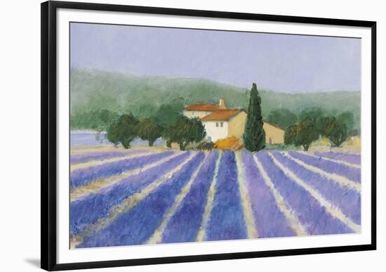 Lavender Field Near St Tropez-Hazel Barker-Framed Giclee Print