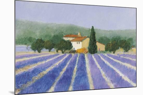 Lavender Field Near St Tropez-Hazel Barker-Mounted Giclee Print