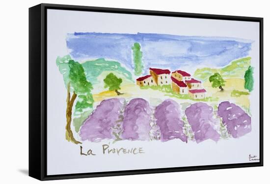 Lavender fields, Abbaye de Senanque, Provence, France-Richard Lawrence-Framed Stretched Canvas