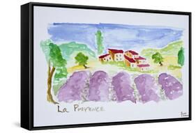 Lavender fields, Abbaye de Senanque, Provence, France-Richard Lawrence-Framed Stretched Canvas