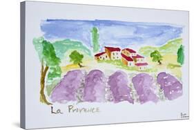 Lavender fields, Abbaye de Senanque, Provence, France-Richard Lawrence-Stretched Canvas