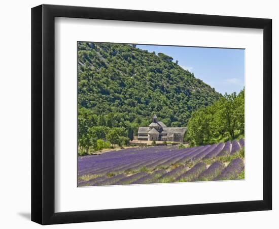 Lavender Fields and Senanque Monastery-David Sailors-Framed Photographic Print