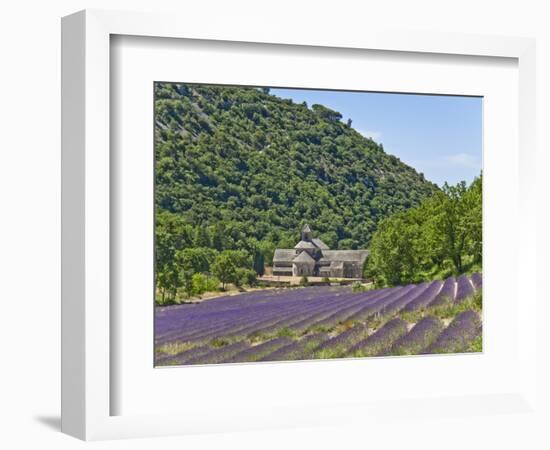 Lavender Fields and Senanque Monastery-David Sailors-Framed Photographic Print