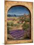 Lavender Fields and Village of Provence-Marilyn Dunlap-Mounted Art Print