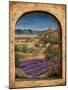 Lavender Fields and Village of Provence-Marilyn Dunlap-Mounted Art Print
