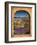 Lavender Fields and Village of Provence-Marilyn Dunlap-Framed Art Print