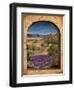 Lavender Fields and Village of Provence-Marilyn Dunlap-Framed Art Print