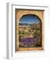 Lavender Fields and Village of Provence-Marilyn Dunlap-Framed Art Print