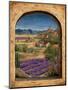 Lavender Fields and Village of Provence-Marilyn Dunlap-Mounted Art Print