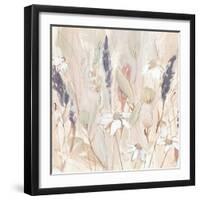 Lavender Flower Field I-Annie Warren-Framed Art Print