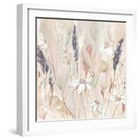 Lavender Flower Field I-Annie Warren-Framed Art Print