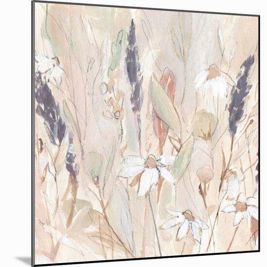 Lavender Flower Field I-Annie Warren-Mounted Art Print