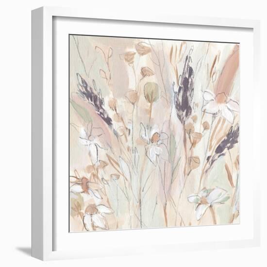 Lavender Flower Field II-Annie Warren-Framed Art Print