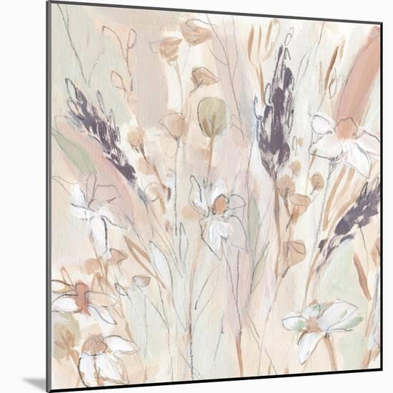 Lavender Flower Field II-Annie Warren-Mounted Art Print