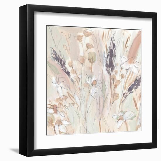 Lavender Flower Field II-Annie Warren-Framed Art Print