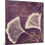 Lavender Ginkgo-Booker Morey-Mounted Art Print