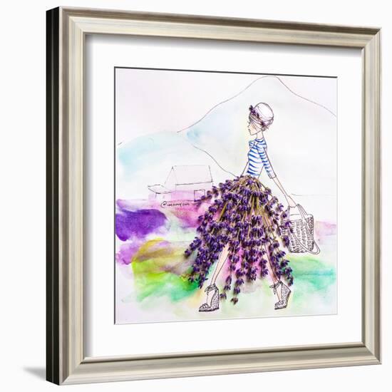 Lavender Lady-Meredith Wing-Framed Art Print