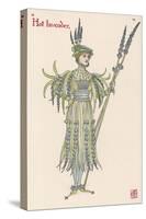 Lavender Personified-Walter Crane-Stretched Canvas