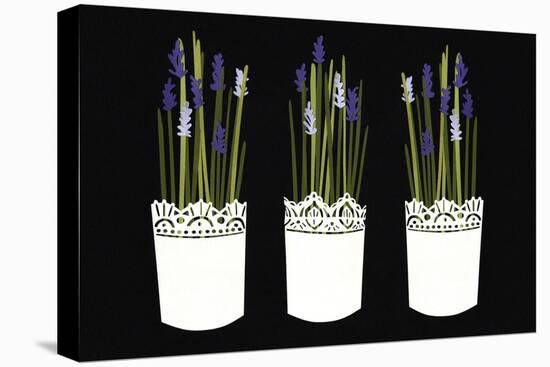Lavender pots, 2014-Isobel Barber-Stretched Canvas