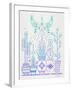 Lavender Santa Fe Garden-Cat Coquillette-Framed Art Print