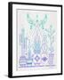 Lavender Santa Fe Garden-Cat Coquillette-Framed Art Print