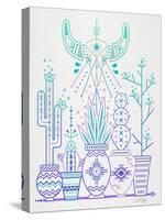 Lavender Santa Fe Garden-Cat Coquillette-Stretched Canvas