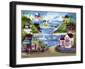 Lavender Seaside Angel Cheryl Bartley-Cheryl Bartley-Framed Giclee Print