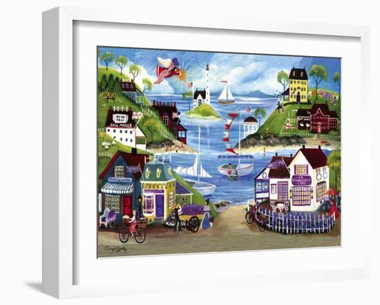 Lavender Seaside Angel Cheryl Bartley-Cheryl Bartley-Framed Giclee Print