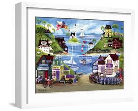 Lavender Seaside Angel Cheryl Bartley-Cheryl Bartley-Framed Giclee Print