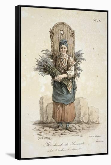 Lavender Seller-Antoine Charles Horace Vernet-Framed Stretched Canvas