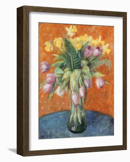 Lavender Tulips and Jonquils-William James Glackens-Framed Giclee Print