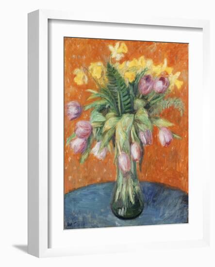 Lavender Tulips and Jonquils-William James Glackens-Framed Giclee Print