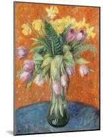 Lavender Tulips and Jonquils-William James Glackens-Mounted Giclee Print