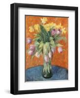 Lavender Tulips and Jonquils-William James Glackens-Framed Giclee Print