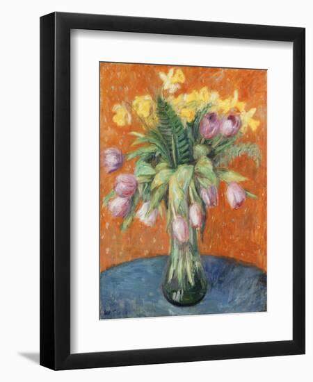 Lavender Tulips and Jonquils-William James Glackens-Framed Giclee Print