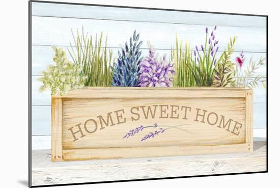 Lavender & Wood Planter Home-Janice Gaynor-Mounted Art Print