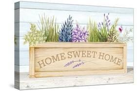 Lavender & Wood Planter Home-Janice Gaynor-Stretched Canvas