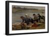 Laveuses au Bord de la Toucques,c.1885-90-Eugène Boudin-Framed Giclee Print