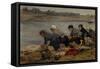 Laveuses au Bord de la Toucques,c.1885-90-Eugène Boudin-Framed Stretched Canvas