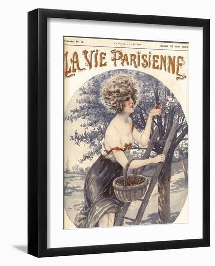 Lavie Parisenne Cherry Picking-null-Framed Giclee Print