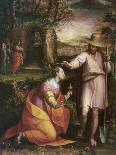 Christ Bearing His Cross Encounters St Veronica-Lavinia Fontana-Giclee Print