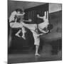 Law Student Gojuro Harada Uses Right Foot on the stomach to ward off attack of economics student-John Florea-Mounted Photographic Print