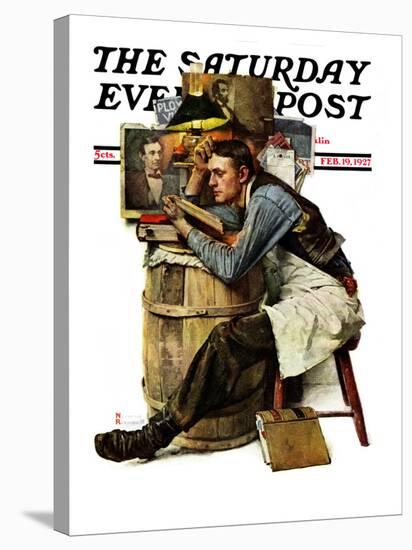 "Law Student" Saturday Evening Post Cover, February 19,1927-Norman Rockwell-Stretched Canvas